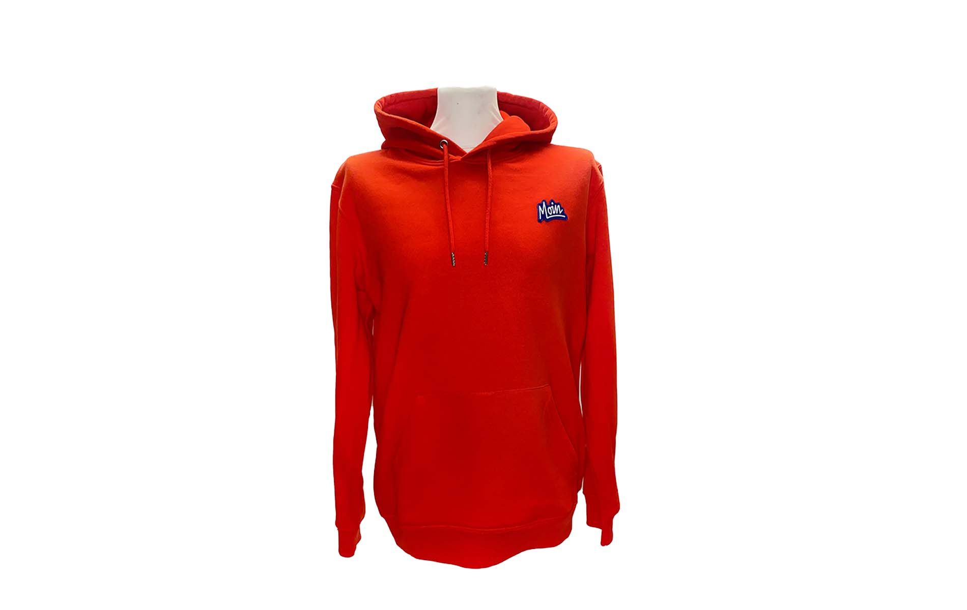 Platte Anna Hoody Rot mit Moin Patch