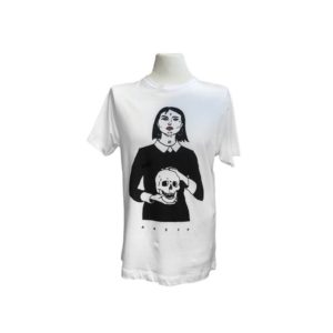 Aresd Women Skull Shirt white Eindruck Hamburg Grafik und Druck